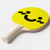 かわいいスマイリーフェイスイエロー卓球ラケット 卓球ラケット (正面アングル)