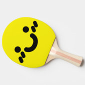 かわいいスマイリーフェイスイエロー卓球ラケット 卓球ラケット (横)