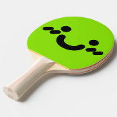 かわいいスマイリーフェイスグリーン卓球ラケット 卓球ラケット (正面アングル)