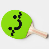 かわいいスマイリーフェイスグリーン卓球ラケット 卓球ラケット (横)