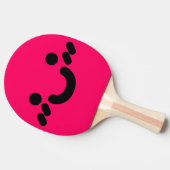 かわいいスマイリーフェイスピンク卓球ラケット 卓球ラケット (横)