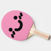 かわいいスマイリーフェイスライトピンク卓球ラケット 卓球ラケット (横)