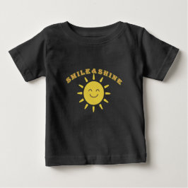 かわいいスマイリー太陽ベイビーTシャツ ベビーTシャツ