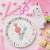 かわいいスマイルキャンディ紙プレート ペーパープレート (パーティー)