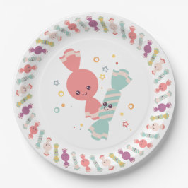 かわいいスマイルキャンディ紙プレート ペーパープレート