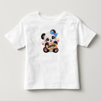 かわいいスマイルパンダのトドラーTシャツ | かわいい赤ちゃんパンダ トドラーTシャツ