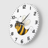 かわいいスマイルビー ラージ壁時計 (傾斜)