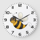 かわいいスマイルビー ラージ壁時計 (正面)