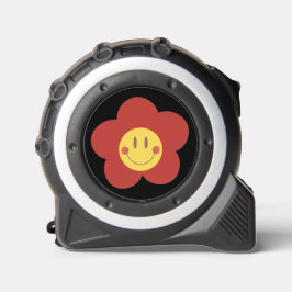 かわいいスマイルフラワーレトロな雰囲気の幸せな顔デザイン メジャー