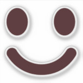 かわいいスマイル顔クラシック シール (正面)