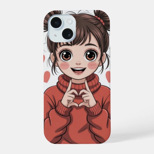 かわいいスマホケース iPhone 15ケース (裏面)