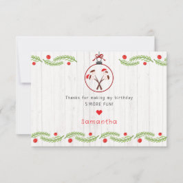 かわいいスマーズマシュマロ子供クリスマス誕生日パーティー サンキューカード