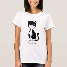 かわいいスマートタキシード猫 Tシャツ