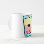 かわいいスマートフォン コーヒーマグカップ (正面左)