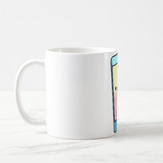 かわいいスマートフォン コーヒーマグカップ (左)