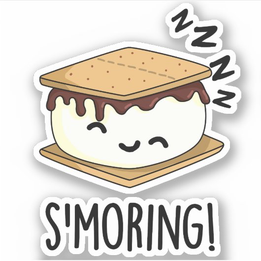 かわいいスモアの睡眠パンス シール (正面)
