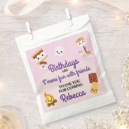 かわいいスモアーズキャンプアウト誕生日パーティー フェイバーバッグ