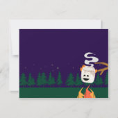 かわいいスモアーズキャンプ旅行またはパーティー 招待状 (裏面)