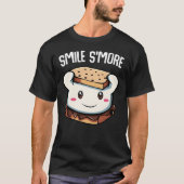 かわいいスモアーズキャンプ焚き火マシュマロもっと笑って Tシャツ (正面)