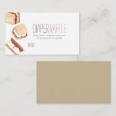 かわいいスモールのキャンプ赤ちゃんシャワーおむつラッフルカード エンクロージャーカード (正面/裏面)