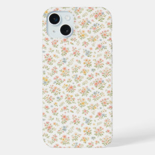 かわいいスモールディッツィーフラワーパターン iPhone 15 PLUSケース