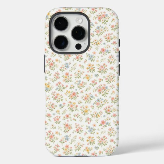 かわいいスモール・ディッツィー・フラワー・シームレス・パターン Case-Mate iPhoneケース (裏面)