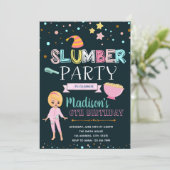 かわいいスランバーの誕生日パーティーの招待 招待状 (スタンド正面)