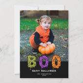 かわいいスリのブー！ハロウィーンフォトホリデーカード シーズンカード (正面)