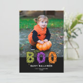 かわいいスリのブー！ハロウィーンフォトホリデーカード シーズンカード (スタンド正面)