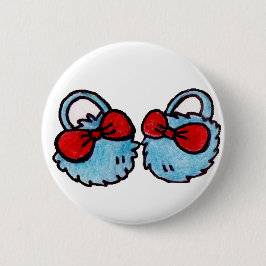 かわいいスリッパのボタン 缶バッジ
