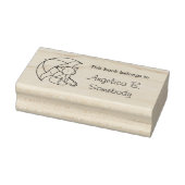 かわいいスリーピリトルキツネアンダーアンブレラ蔵書票 ラバースタンプ (スタンプ)