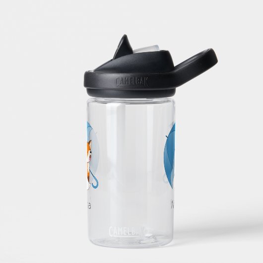 かわいいスリーピリトルキツネアンブレラ ウォーターボトル (左面)