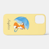 かわいいスリーピリトルキツネアンブレラ Case-Mate iPhoneケース (裏面 (横))