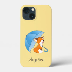 かわいいスリーピリトルキツネアンブレラ iPhone 13 MINIケース