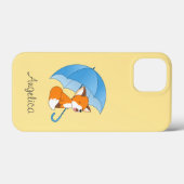 かわいいスリーピリトルキツネアンブレラ Case-Mate iPhoneケース (裏面 (横))
