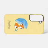 かわいいスリーピリトルキツネアンブレラ SAMSUNG GALAXYケース (裏面横)
