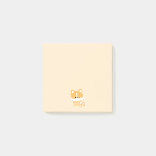 かわいいスリーピーコーギ ポストイット (正面)