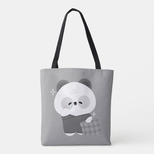 かわいいスリーピーパンダ トートバッグ (裏面)