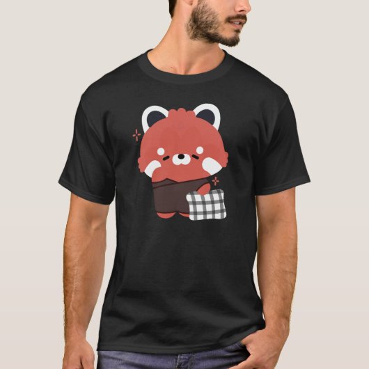 かわいいスリーピーレッドパンダ Tシャツ (正面)