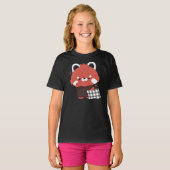 かわいいスリーピーレッドパンダ Tシャツ (正面フル)