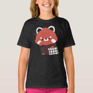 かわいいスリーピーレッドパンダ Tシャツ
