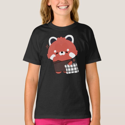 かわいいスリーピーレッドパンダ Tシャツ (正面)