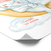 かわいいスリープベビーゾウ誕生の状態 ポスター (角)