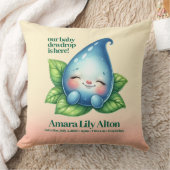 かわいいスリープベビードウドロップ誕生統計ナタール クッション (ブランケット)