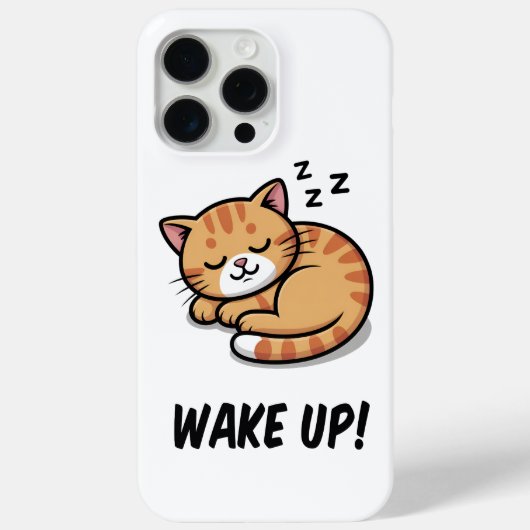 かわいいスリープ子猫iPhone 15 Pro最大ケースウェイクアップ Case-Mate iPhoneケース (裏面)