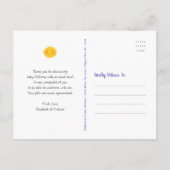 かわいいスロスボホレインボーベビーシャワーシックありがとう ポストカード (裏面)