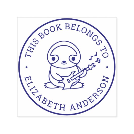 かわいいスロス遊ギター名前をカスタムするスクール本 セルフインキングスタンプ (デザイン)