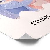 かわいいスロッスカップルパーソナライズされたバレンタインデー ポスター (角)