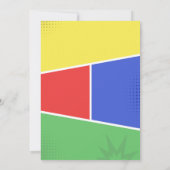 かわいいスロッススーパーヒーローバースデーパーティー 招待状 (裏面)