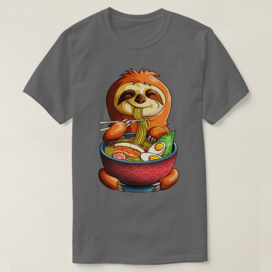 かわいいスロッスヌードルキュートスロッスラーメンオタクウィーラブ Tシャツ (デザイン正面)